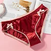 Ice Silk Lotus Leaf Sweet Bowknot Briefs