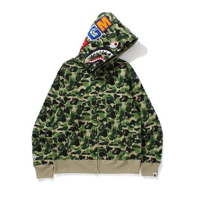 JESSIC Camouflage Classic Sweater Thin Zipper Hoodie Couple Sweater Zip Hoodie Women Jacket Coat 2021 New