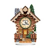 Diamond Painting Acrylic Bonfire House  Clock Ornament
