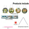 4Pcs Diamond Painting Farm Window Pendants Suncatcher Hanging Kits for Home Porch Farmhouse