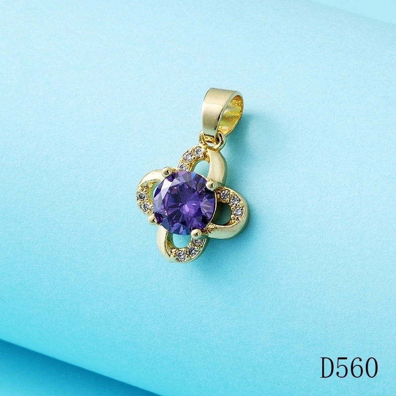 1 Piece Copper Fruit Bow Knot Pendant