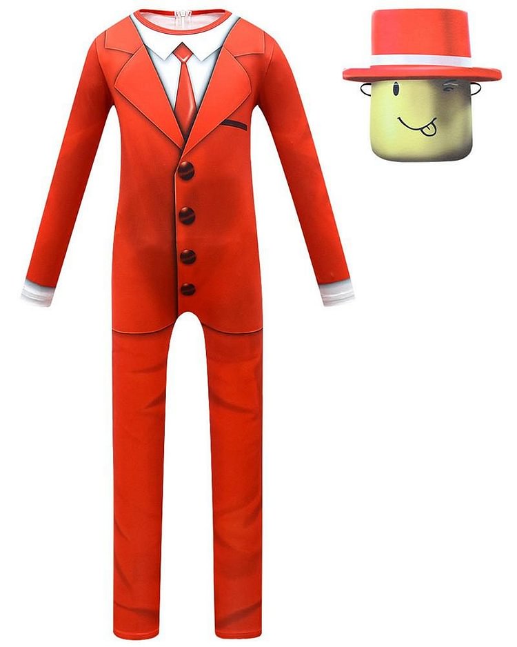 Mayoulove Red Pocket Devs-Roblox Figure Kids Cosplay Halloween Costume-Mayoulove