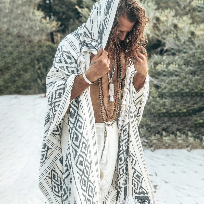Linen Hooded Cape-inspireuse