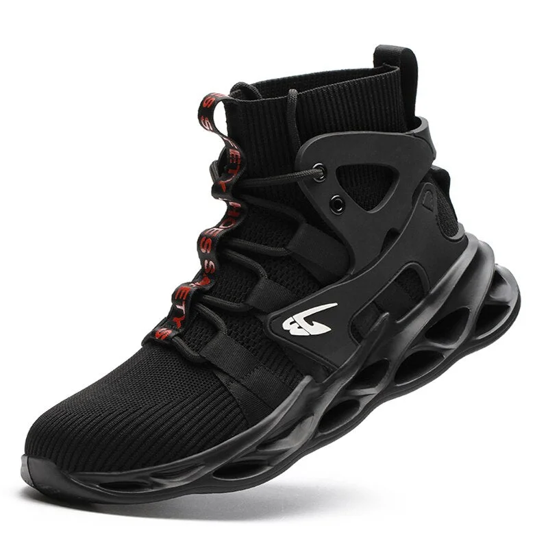 2022 New Work Boots Men Safety Shoes Steel Toe Safety Ankle Boots Indestructible Shoes Anti-smash Work Socks Sneakers Footwear