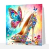(Pre-Framed)Butterfly Heel -Special Shape Diamond Painting Kit(25x25cm)
