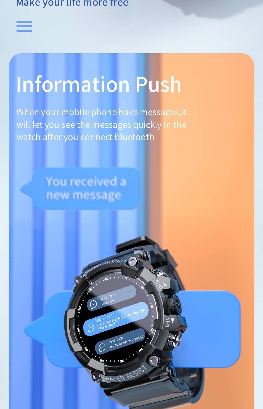 Smart Watch with Bluetooth Call ECG Heart Rate Blood Pressure Blood Oxygen Monitoring - Findtime