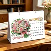 Flower Butterfly DIY 5D Diamond Art Desk Calendar 2027 for Table Decor