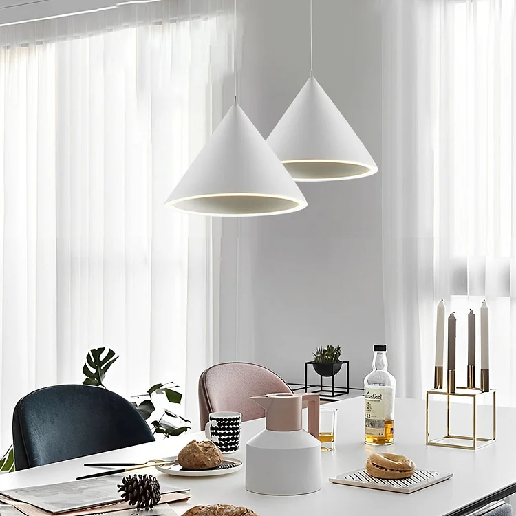 Minimalist Conical LED Macaron Color Nordic Pendant Light Kitchen Island Lighting - Appledas