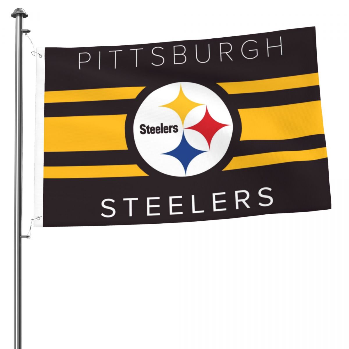 Pittsburgh Steelers Gold Stripes 2x3 FT UV Resistant Flag