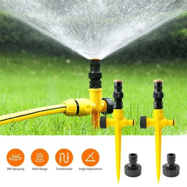 🔥360° Rotation Auto Irrigation System Garden Lawn Sprinkler Patio