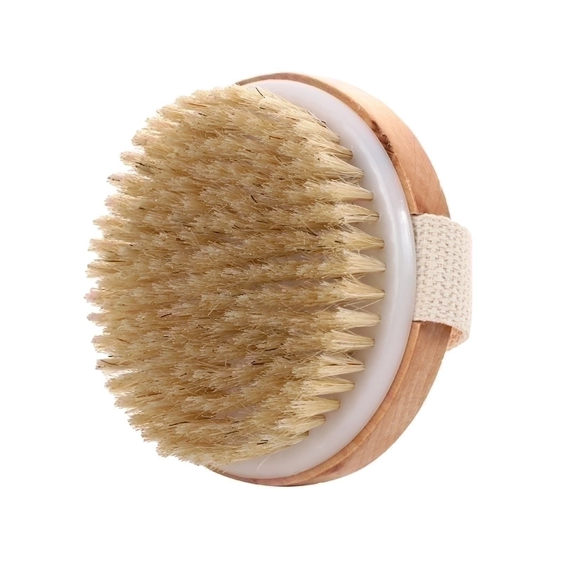 Retro Solid Color Wood Bath Brush/massage Brush 1 Piece