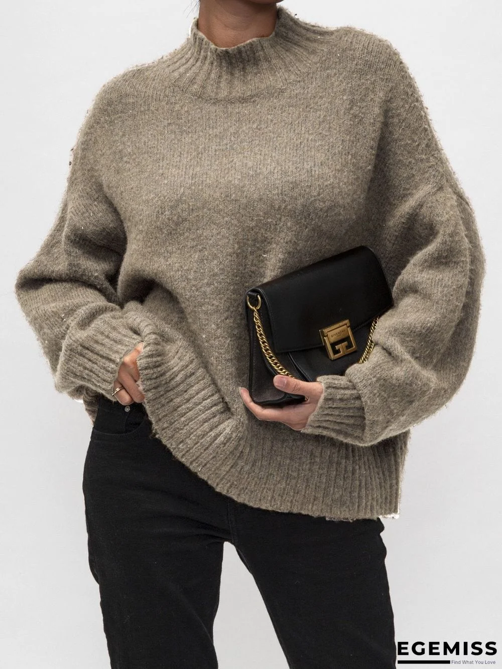 Brown Knitted Sweater | EGEMISS