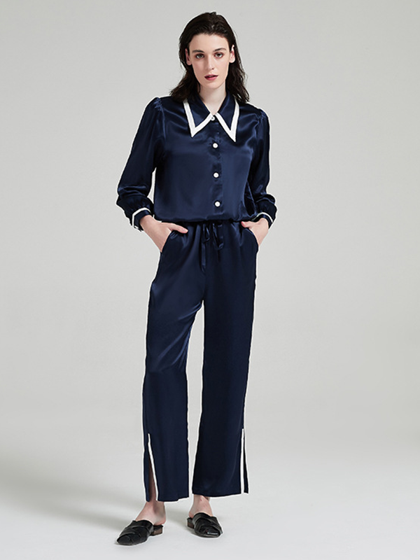 Chic Silk Pajamas For Women With Elastic Hem REAL SILK LIFE