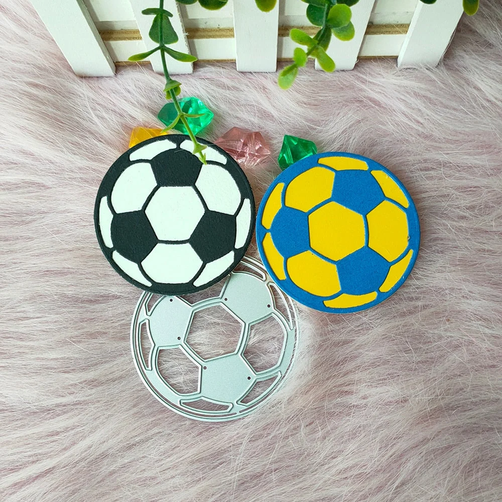 New Two-layer football Metal Cutting Dies Decorative DIY Scrapbooking Steel Craft Die Cut Embossing Paper Cards Stencils