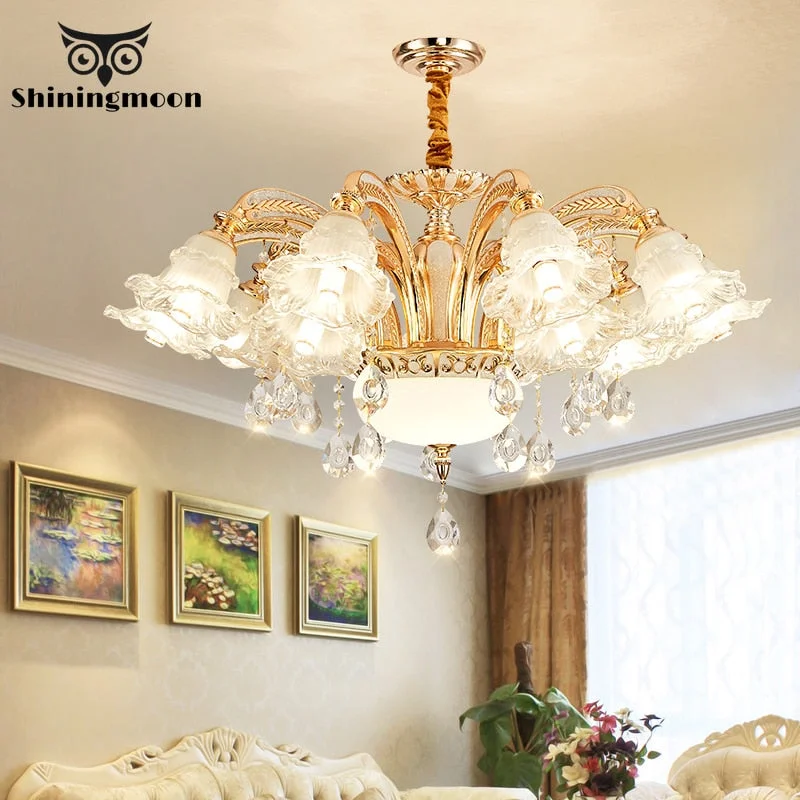 Nordic Luxury Chandelier Lighting Living Room Bedroom Chandeliers Hotel Hall Large Crystal Hanging Lamp Luminaria Light Fixtures