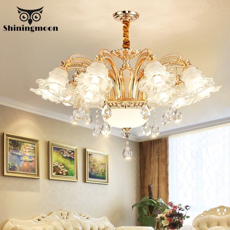Nordic Luxury Chandelier Lighting Living Room Bedroom Chandeliers Hotel Hall Large Crystal Hanging Lamp Luminaria Light Fixtures