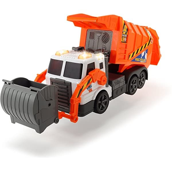 Dickie Toys 16″ Dustbin Lorry Recycling Truck with Powered Lifting Action and Light and Sound、、sdecorshop