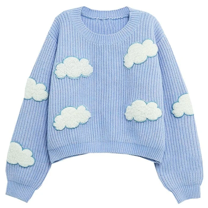 Cloud Blue Sky Stripe Sweater