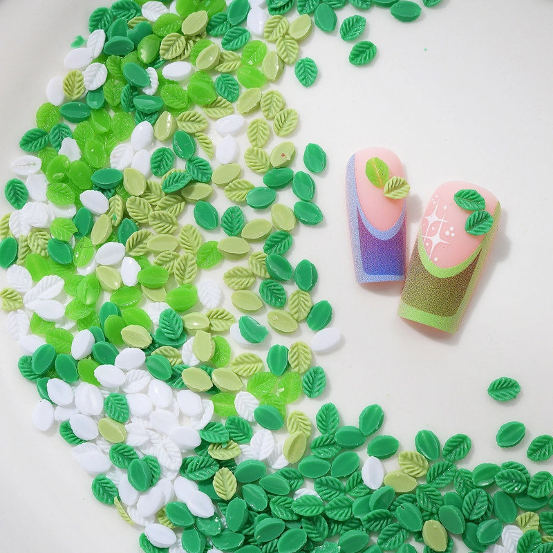 New Leaf Nail Art Jewelry Simple Temperament Small Leaf Green Nail Hairpin Decoration