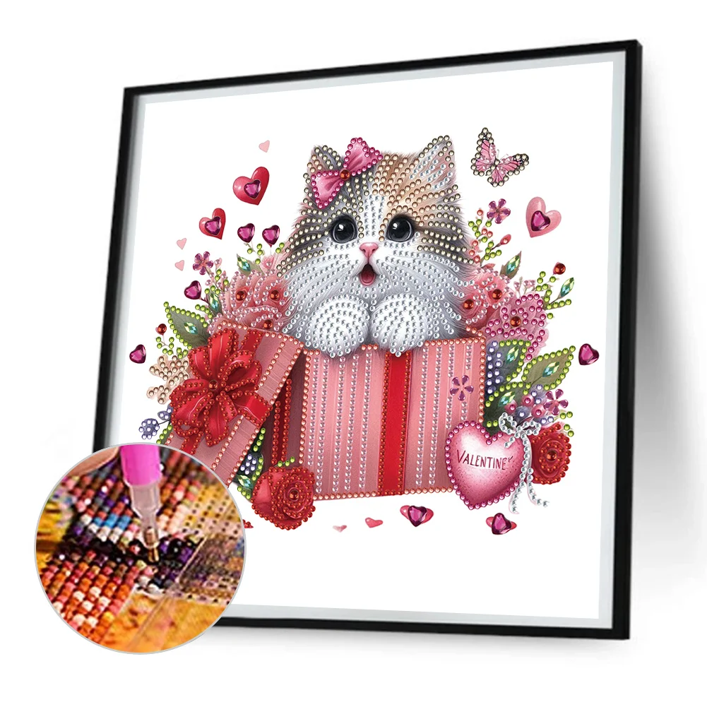 Special Shape Diamond Painting 30*30cm - Surprised Cat