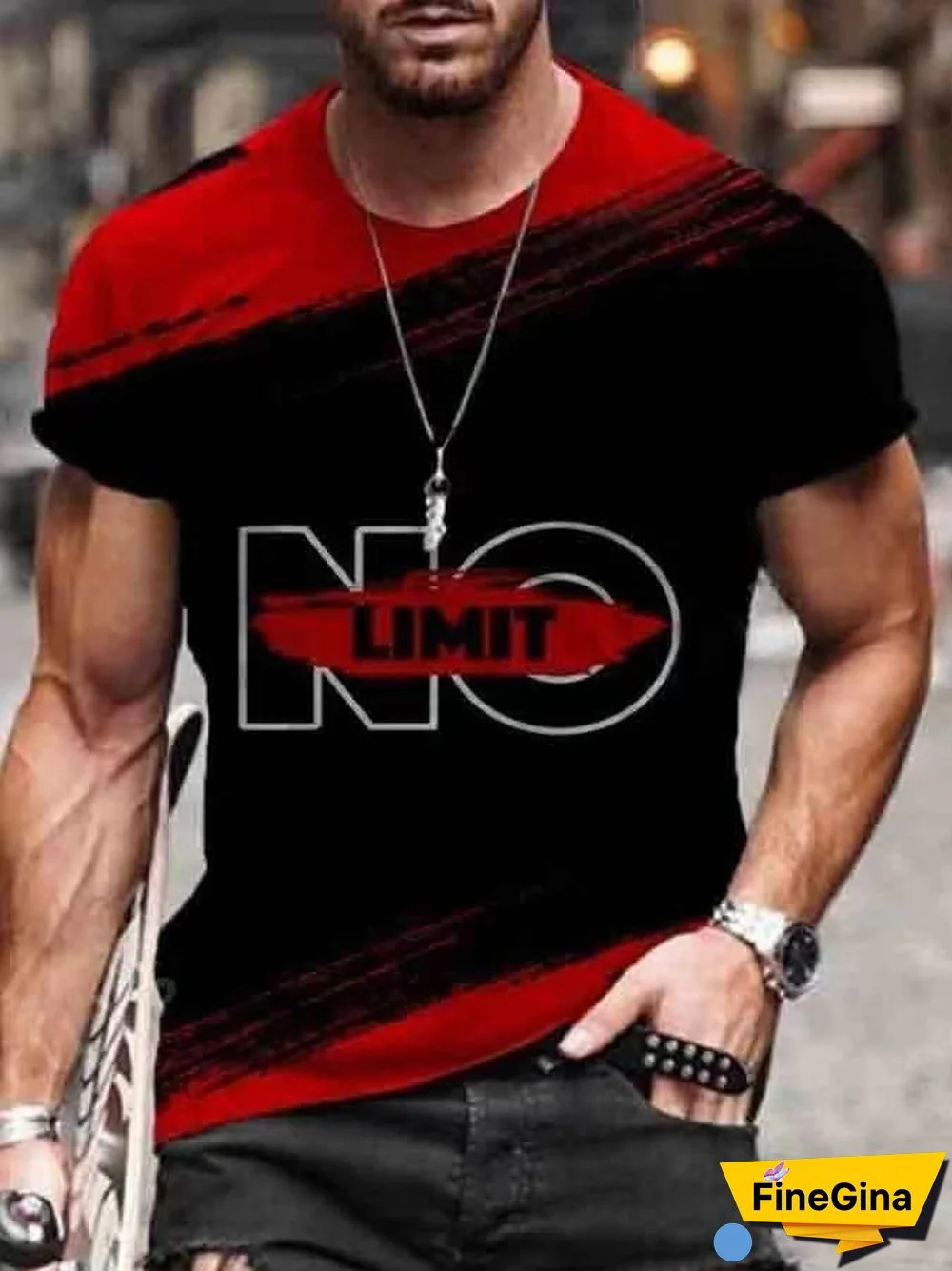 T-shirt Color Blocking 3D Graphic Printing Night Street Fashion Round Neck Multicolor Short Sleeves