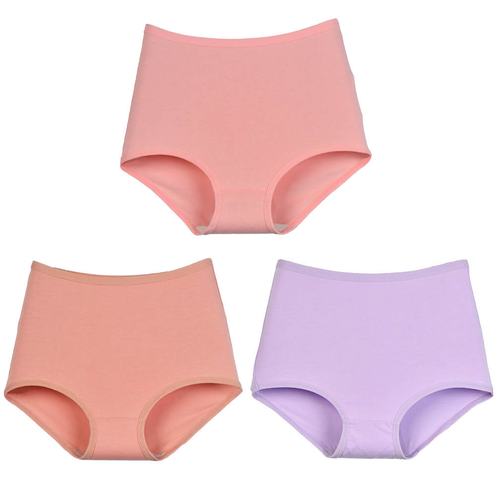 Xinkeke 3Pcs Women Cotton High Waist Panties Breathable Briefs  Plus Size Lingerie Seamless Ladies Panty Underpants Oversize Underwear