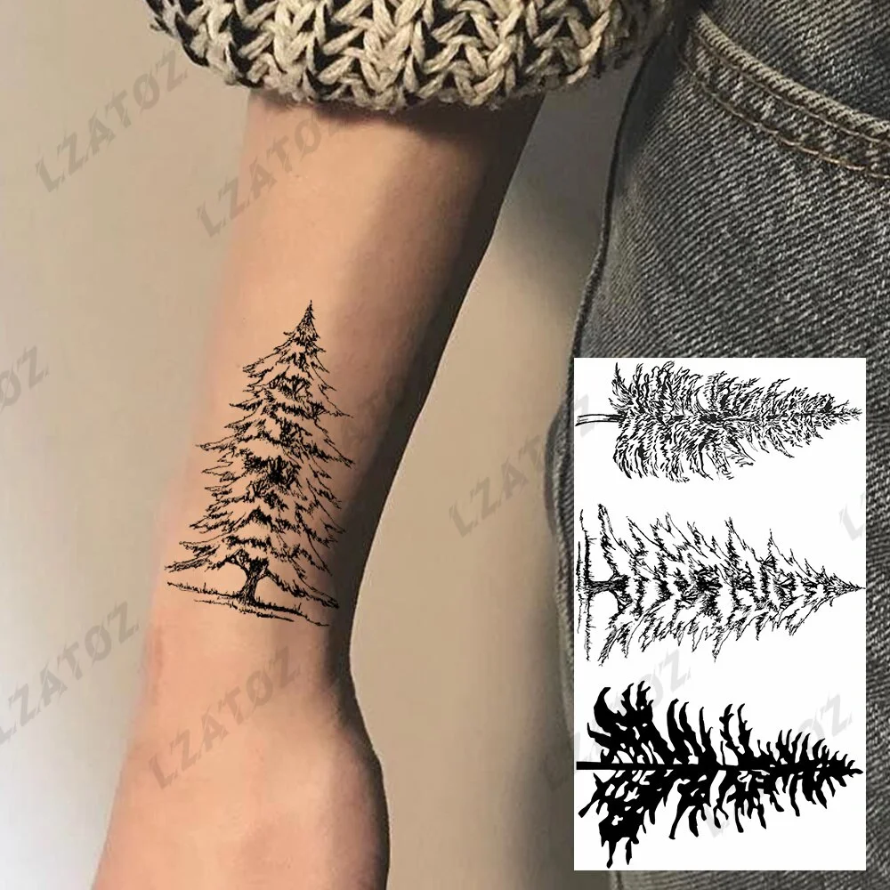 Sdrawing Rose Flower Temporary Tattoos For Woman Adults Realistic Compass Cross Fake Tatoos Sexy Waterproof Hand Tattoo Sticker