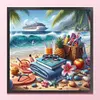Beach Scenery-11CT Stamped Cross Stitch 50*50cm/19.69*19.69in tapestrymarket