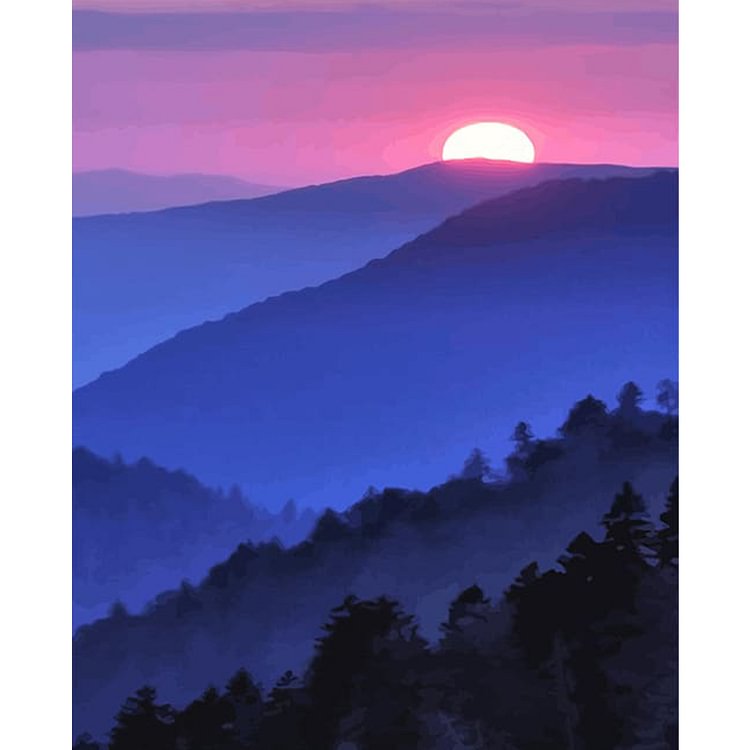 Paint By Number - Mountain Sunset