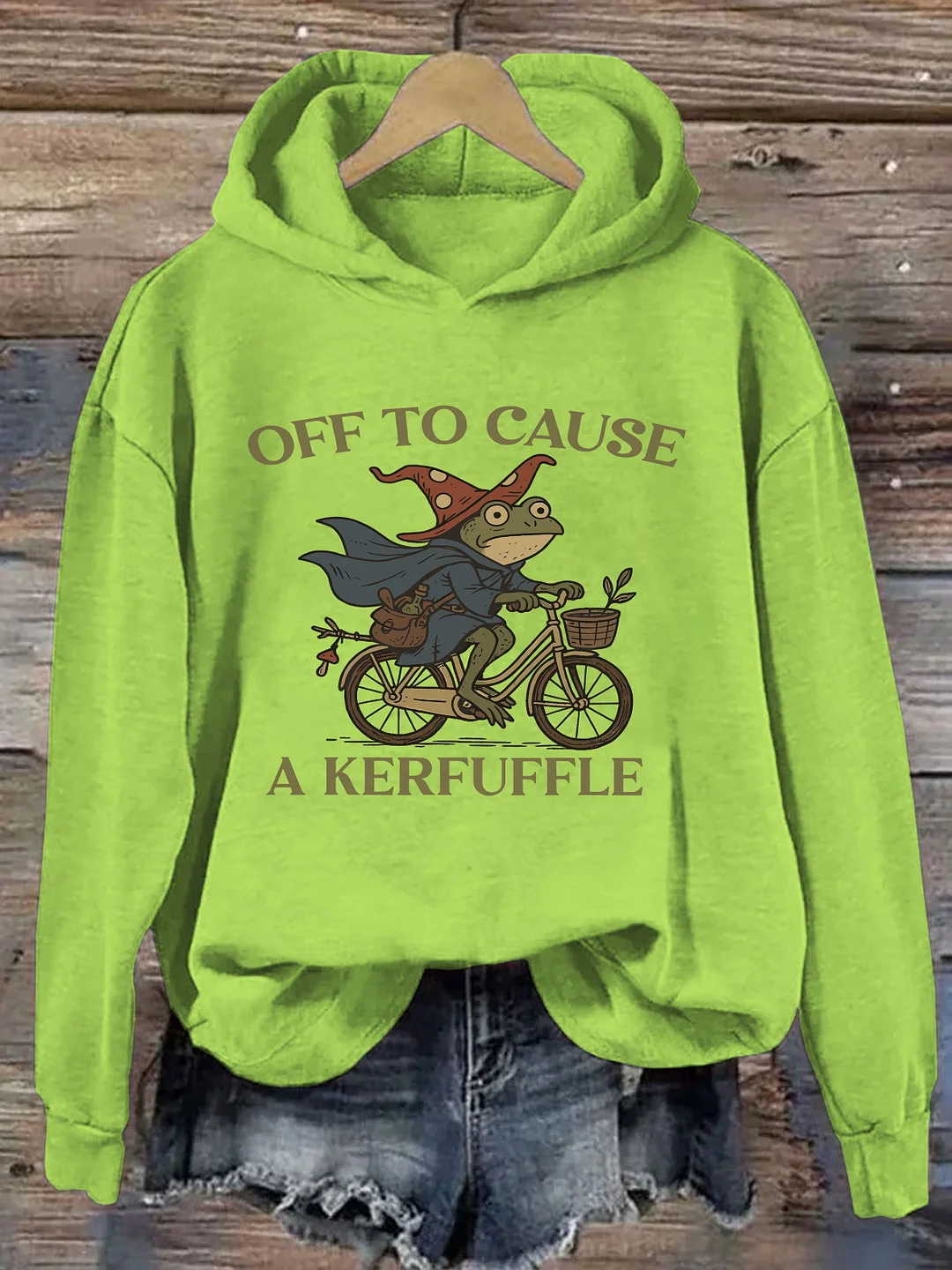Off To Cause A Kerfuffle Frog Hoodie