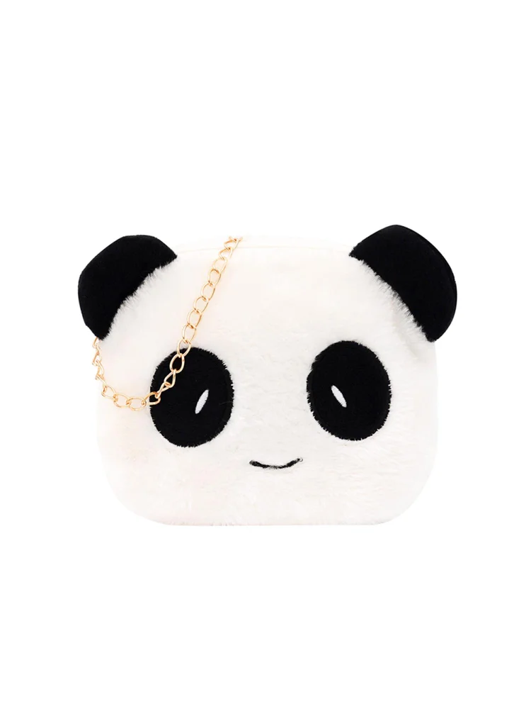 Cute Plush Panda Crossbody Handbag Women Girl Chain Shoulder Bags (Style 3)
