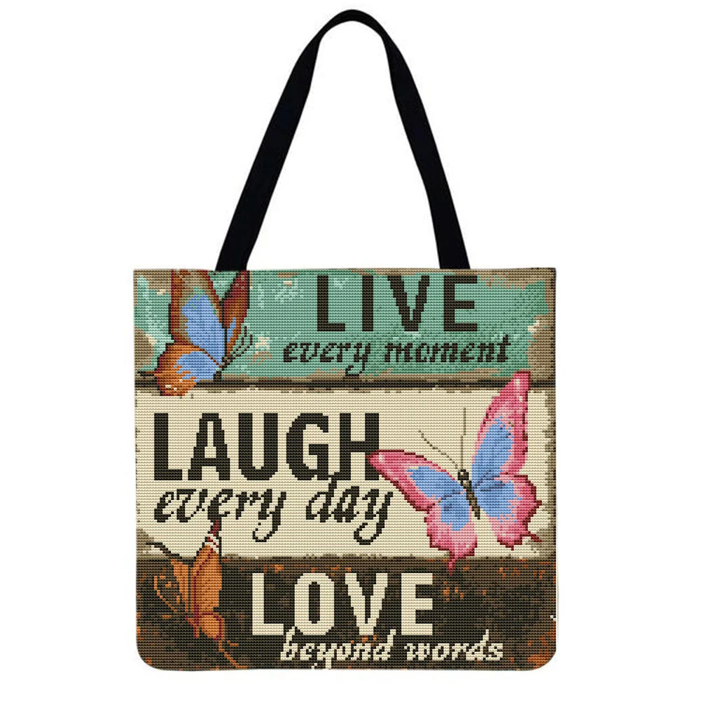 Linen Tote Bag - Butterfly
