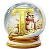 Diamond Painting -5D Full Round Drill Xmas Alphabet Ball T