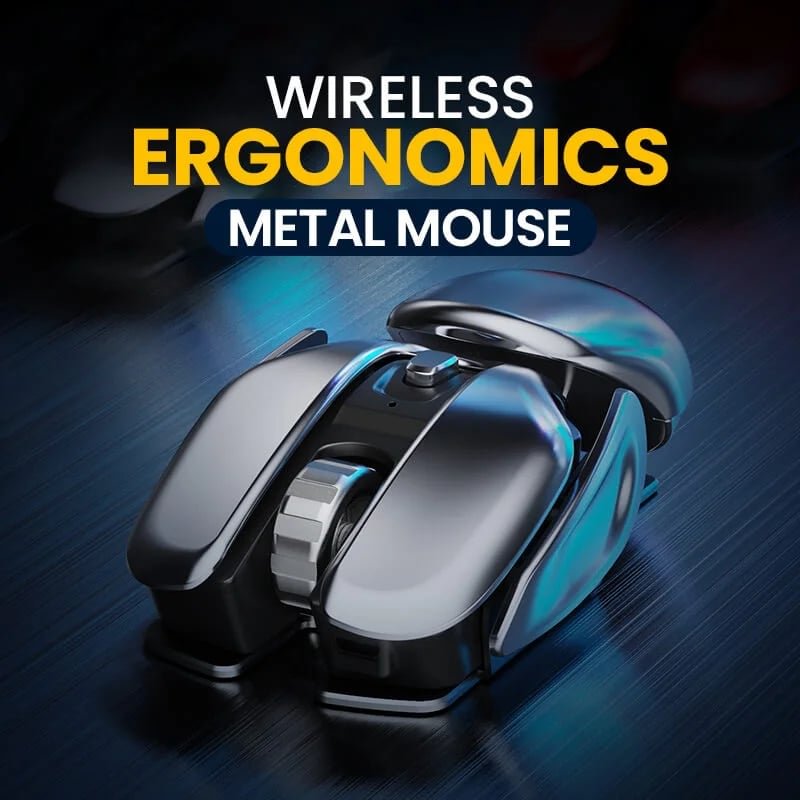 🔥LAST DAY 49% OFF🔥Wireless Ergonomics Metal Mouse