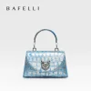 BAFELLI 2024 WOMEN'S NEW BAG ORIGINAL DESIGNER LUXURY BRAND CAT CASUAL STYLE TREND PURSE CROCODILE LEATHER HANDBAGS