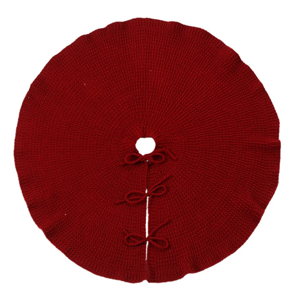 Vintage wool woven pleated Christmas tree skirt ornament