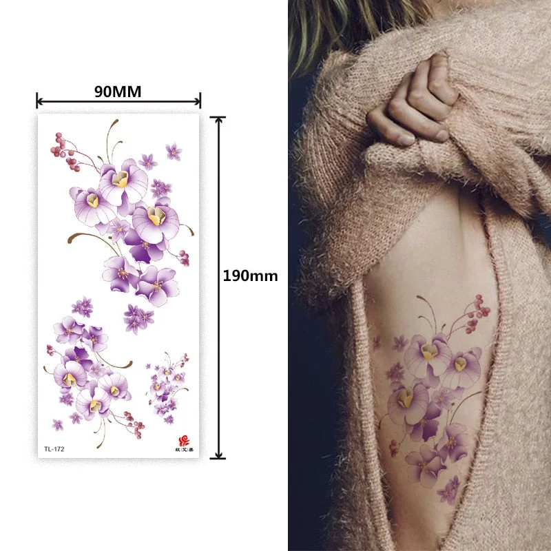 Flower animal totem romantic beautiful bird fragrance waterproof lasting men and women personality temporary tattoo stickers