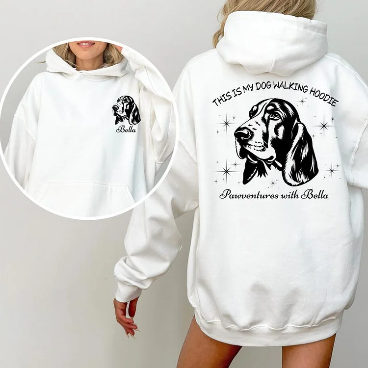 Personalize This Is My Dog Walking Hoodie Sweatshirt T-shirt