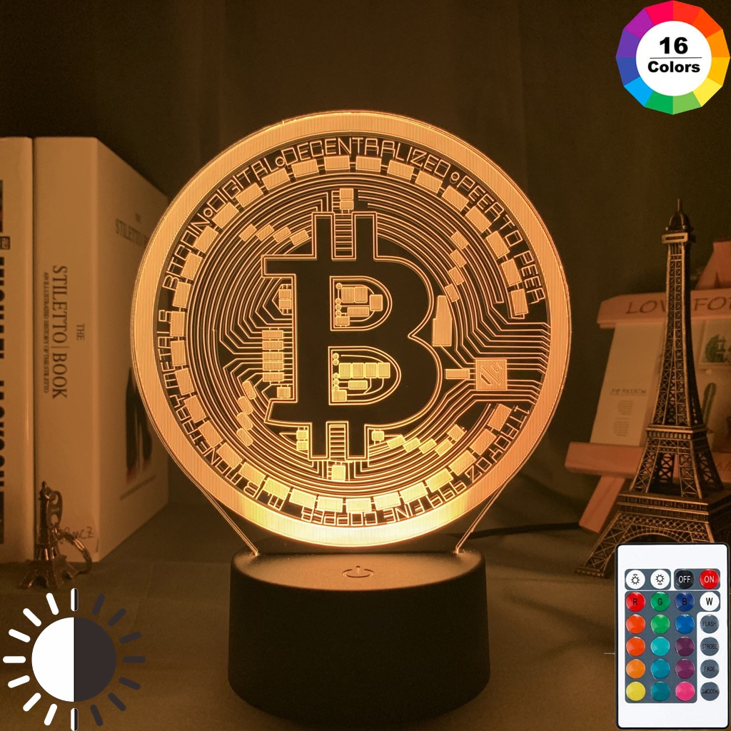 

Bitcoin - LED Night Light, 16 color with remote, 501 Original