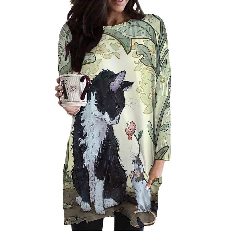 Personalized Design Women's Long Sleeve T-shirt Fashion Texture