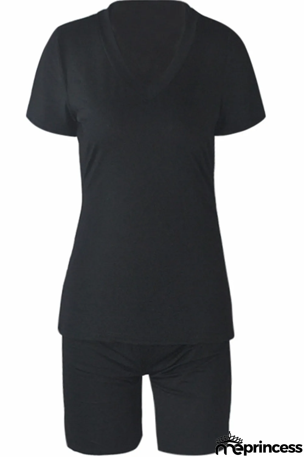 Blue Milk Silk Casual Sexy Solid Two Piece Suits pencil Short Sleeve