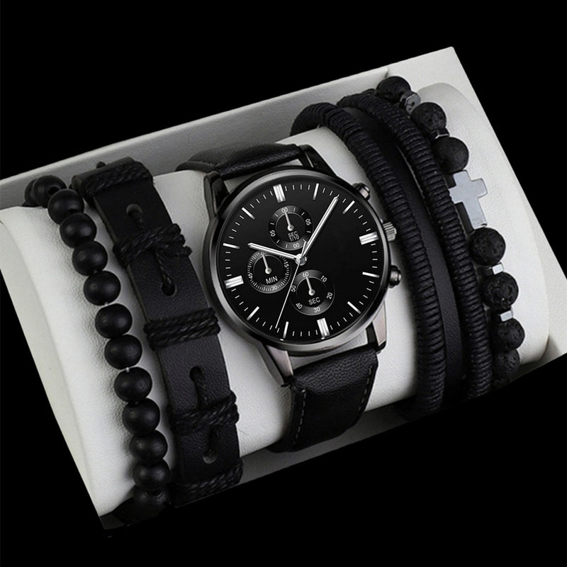 New Men’s Leisure Fashion Suit Trend Sports Men’s Belt Wrist Watch Watch Business