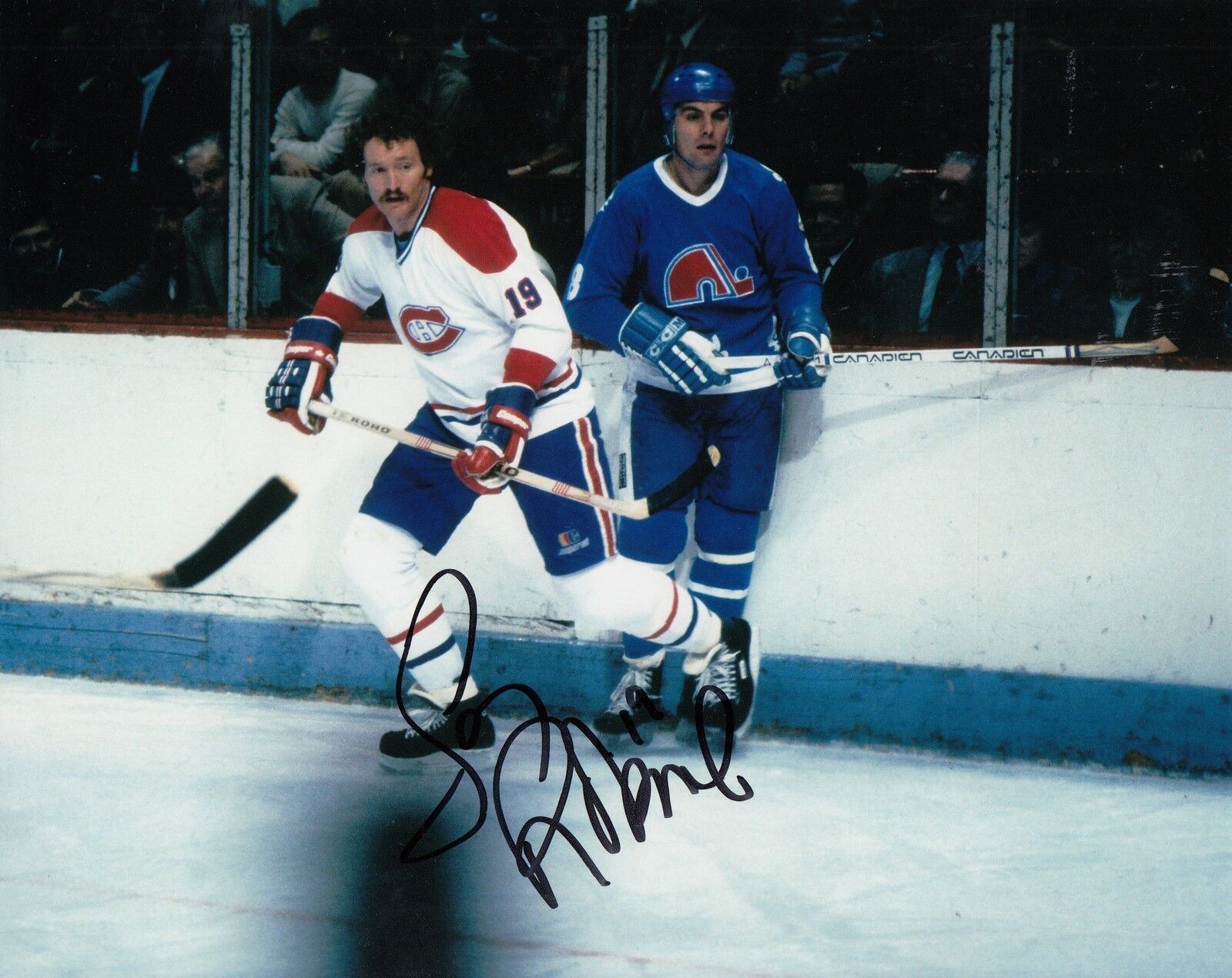 LARRY ROBINSON signed (MONTREAL CANADIENS) hockey 8X10 Photo Poster painting W/COA #2