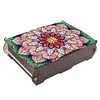 (US Local)Diamond Painting Storage Box DIY 5D Diamond Painting Jewelry Box (Flower B)
