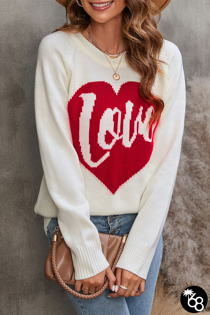 Casual Embroidery Patchwork O Neck Sweaters(4 colors) | 168DEAL