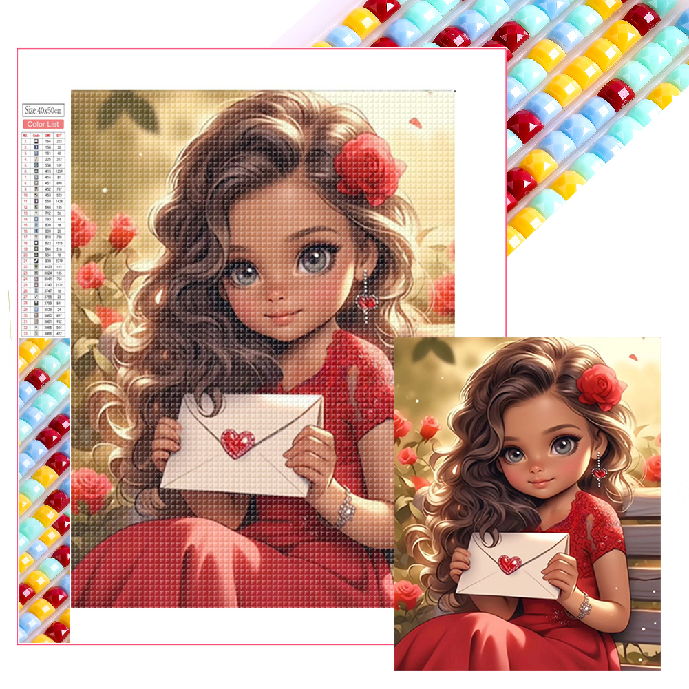 Valentine'S Day Love Letter 40*50cm(picture) full square drill diamond painting
