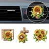 (US Local)Diamond Painting Car Aromatherapy Vent Clip Bling Air Vent Decorations (E)