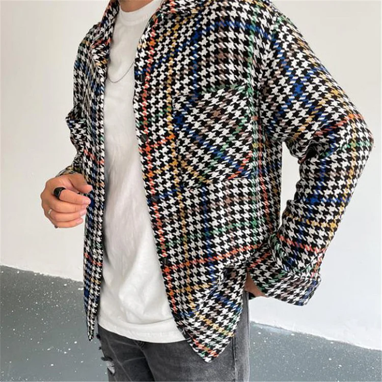 Men's Fashion Casual Plaid Jacket