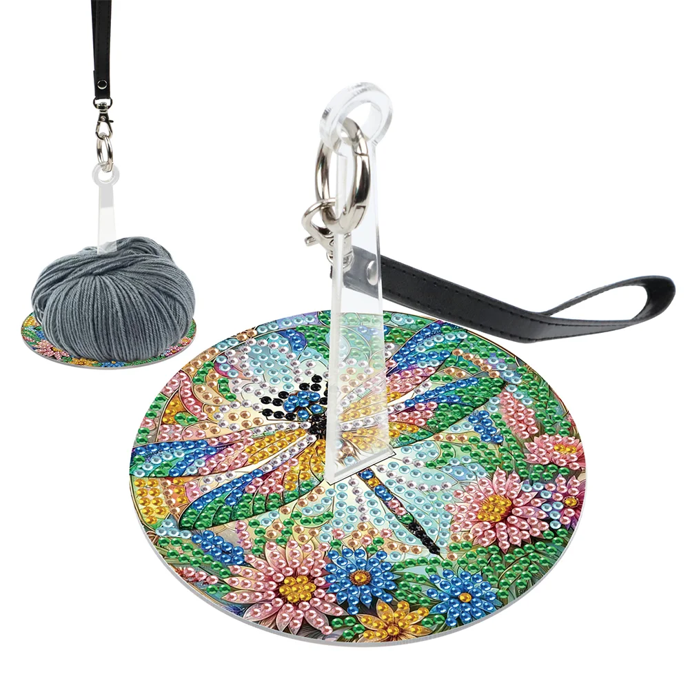 DIY 5D Diamond Painting Kit Wrist Yarn Holder Diamond Art Yarn Holder(Dragonfly)
