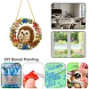 Diamond Painting Kit Hedgehog Mushroom Floral Wreath 9.45x9.45in